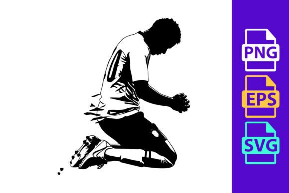 A Soccer Player Kneeling in Prayer: Dynamic Vector Art for Designers