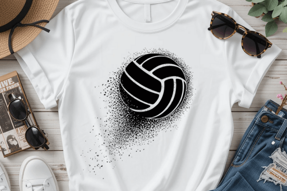 Dynamic Volleyball Sand Splash PNG for Active Designs