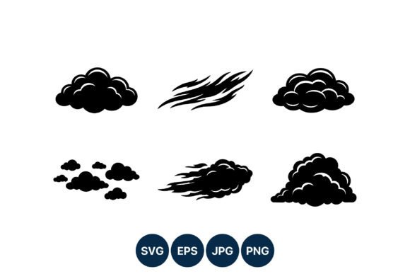 Mastering Atmosphere with Black Cloud and Wind Vector Shapes