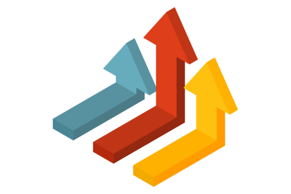 Mastering Visual Direction with Isometric Arrows Infographic Element