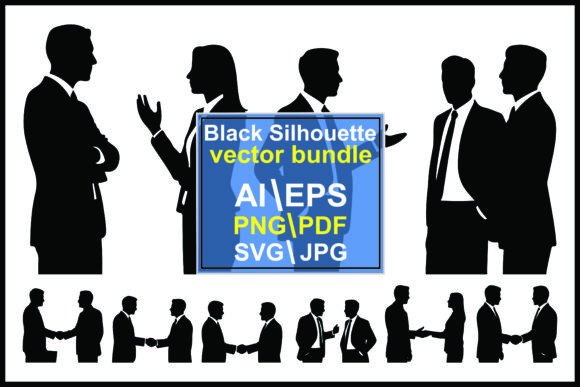 Silhouettes Business People Shaking Hand: A Visual Asset for Connection