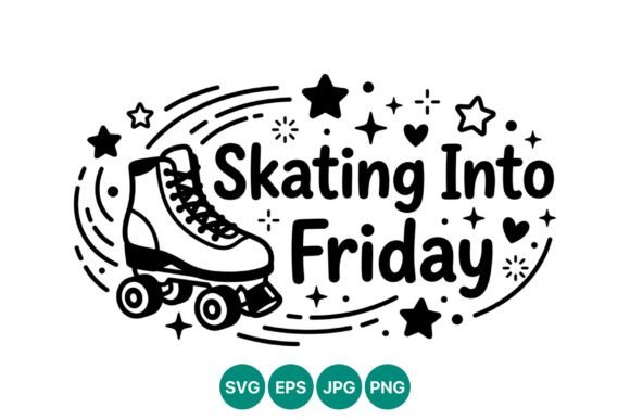 Skating into Friday Roller Skate Vector: Retro Fun for Modern Design